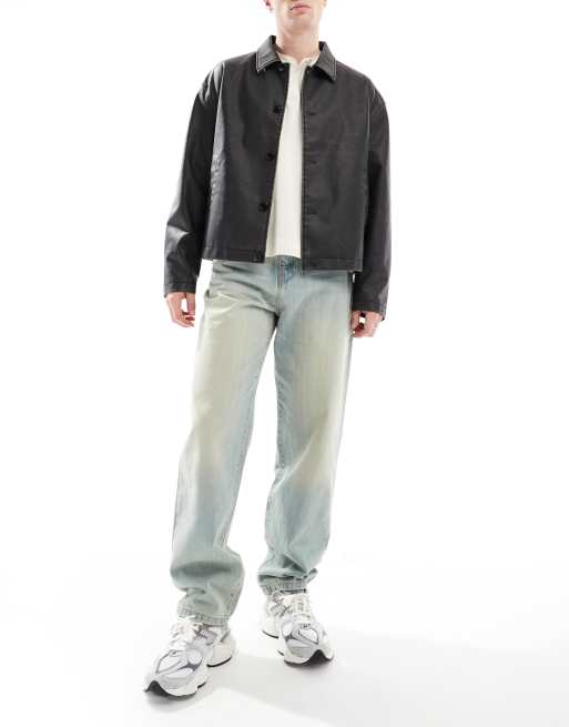 DTT – Feste Baggy-Jeans in Vintage-Mittelblau