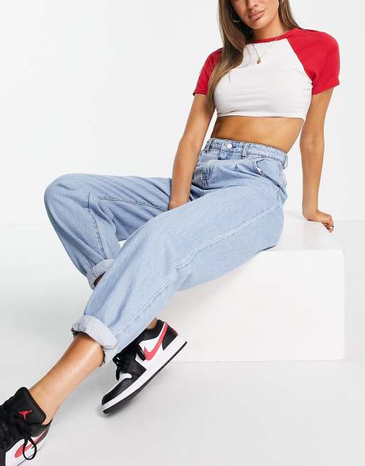 DTT - Grace - Jeans met ballonpijpen in lichtblauw 