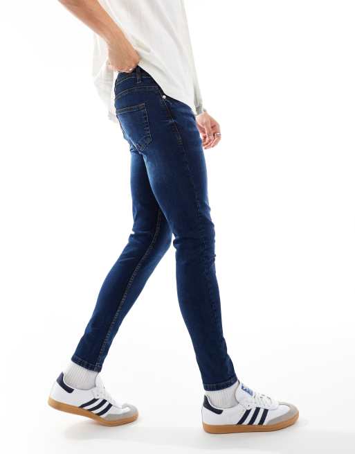 DTT - Jean coupe skinny stretch - Bleu foncé
