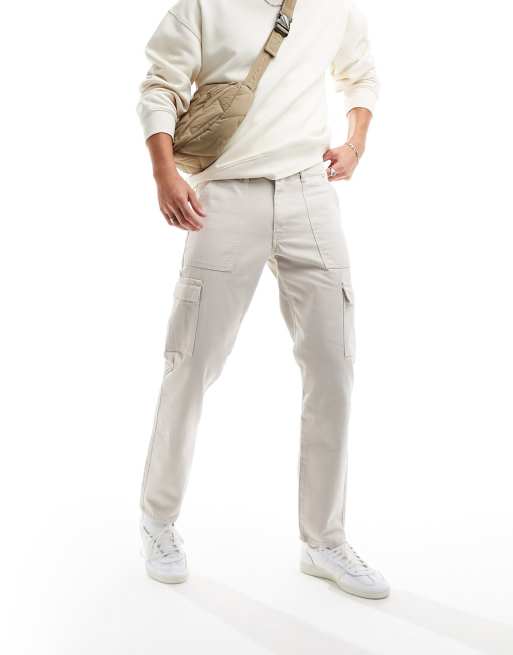 DTT - Jean droit rigide cargo - Taupe clair, 4 de 5