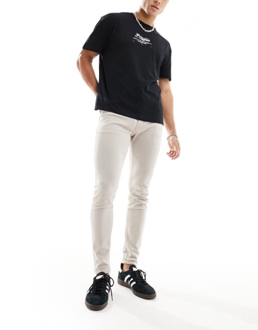 DTT - Jean skinny stretch - Taupe clair