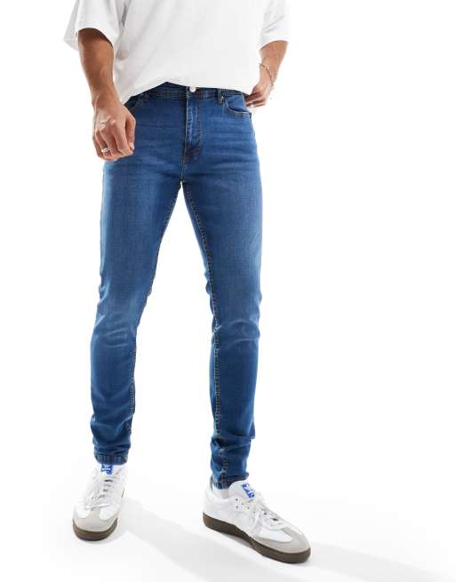 DTT - Jeans skinny elasticizzati blu medio