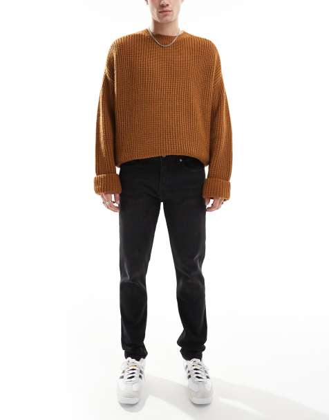 DTT - Jeans slim elasticizzati nero slavato - view 1