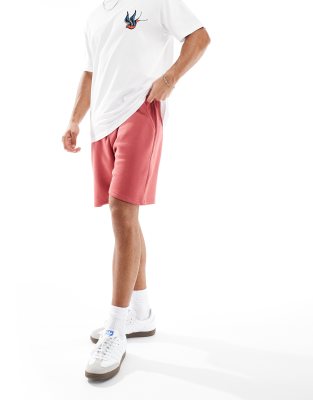 DTT - Jersey short in mineraalrood - view 1