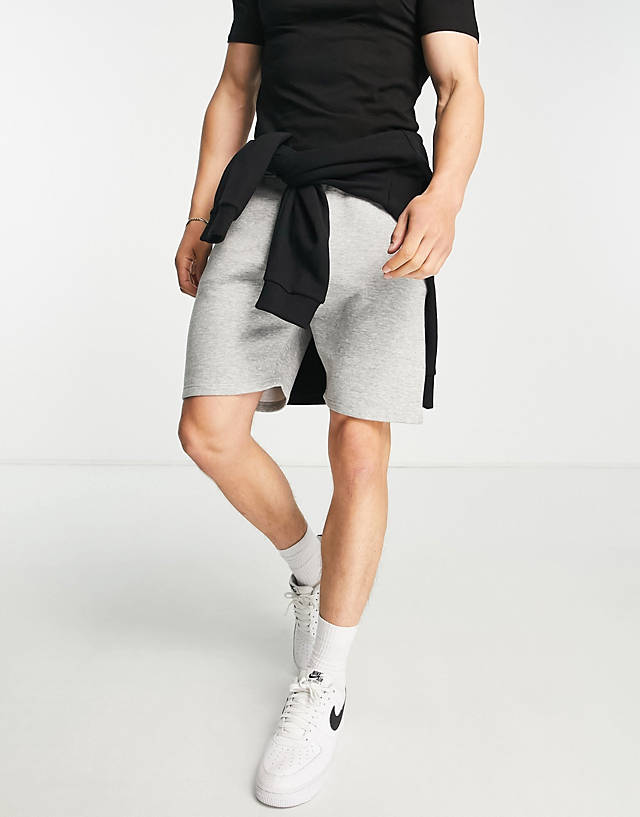 Don't Think Twice - DTT jersey shorts in light grey marl