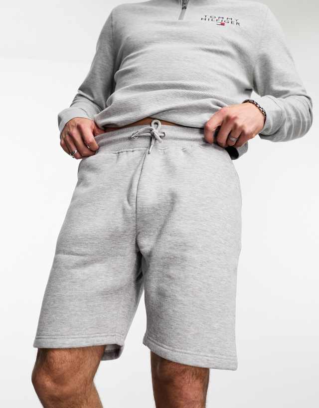 Don't Think Twice - DTT jersey shorts in light grey marl