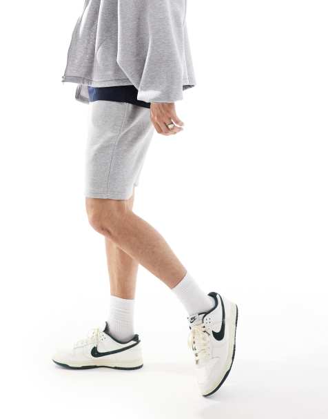 DTT jersey shorts in light grey marl - view 1