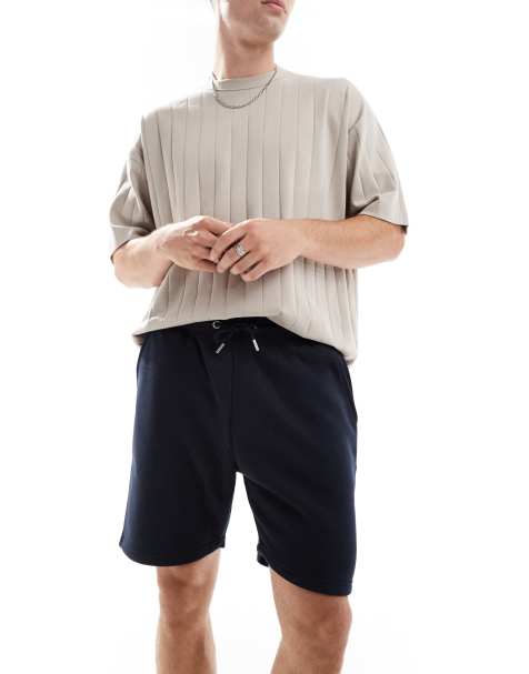 DTT jersey shorts in navy - view 1