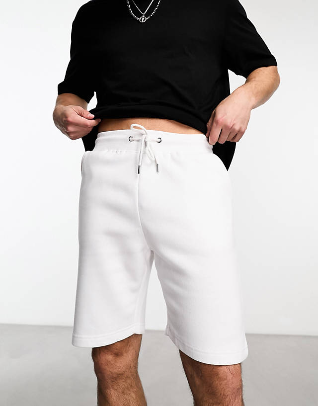Don't Think Twice - DTT jersey shorts in white