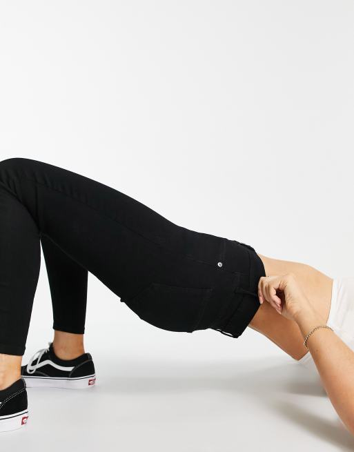 DTT Jo mid rise skinny jeans in black , 3 of 4