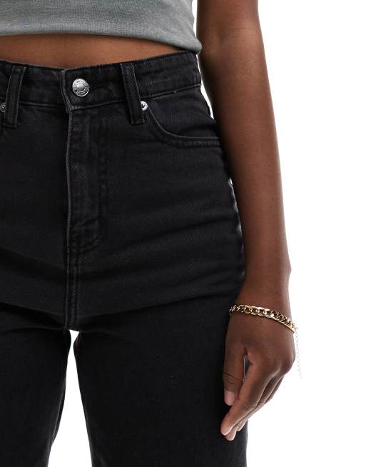 DTT – Katy – Gerade Jeans in verwaschenem Schwarz mit kurzem Schnitt und hohem Bund, 4 von 5