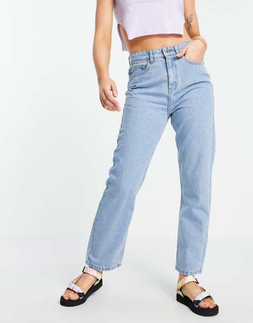 Don't Think Twice DTT Katy high waist cropped straight jeans in