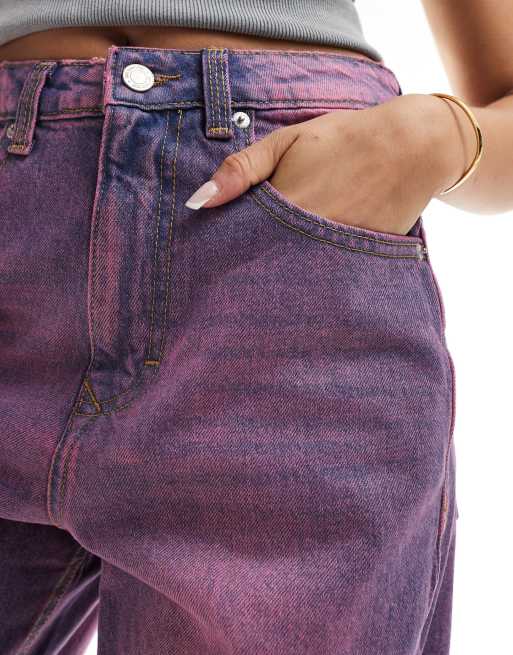 DTT – Lila, tvättade och baggy jeans i boyfriend-modell, 3 av 5