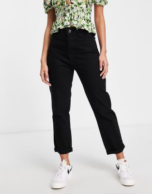 Don't Think Twice DTT Chloe high waisted disco stretch skinny jeans in  black 