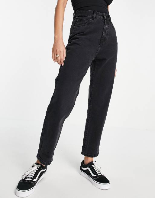DTT Lou mom jeans in vintage black , 4 of 4