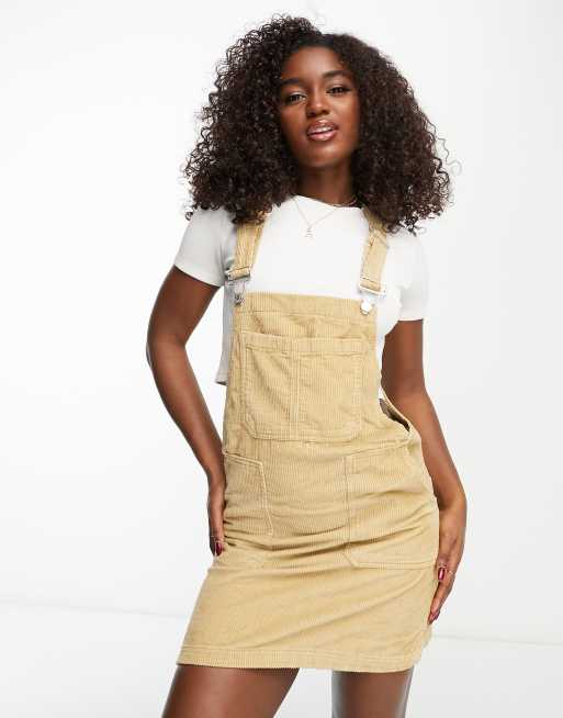 Womens cord hot sale pinafore dress