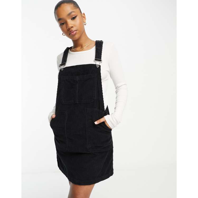 Black cord dungaree dress shop