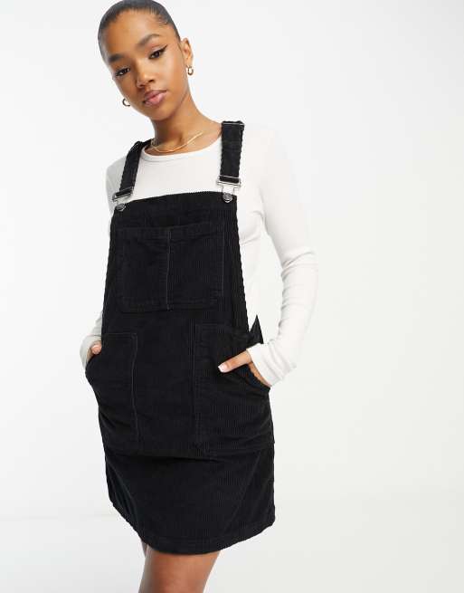 Black corduroy dungaree outlet dress