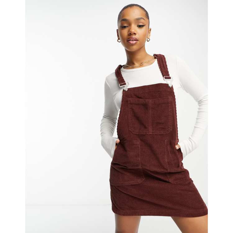 Womens top cord pinafore