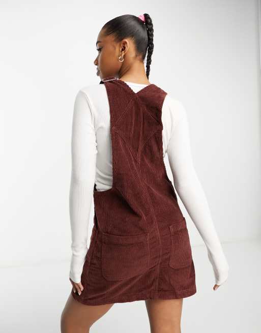 Topshop corduroy hotsell pinafore dress