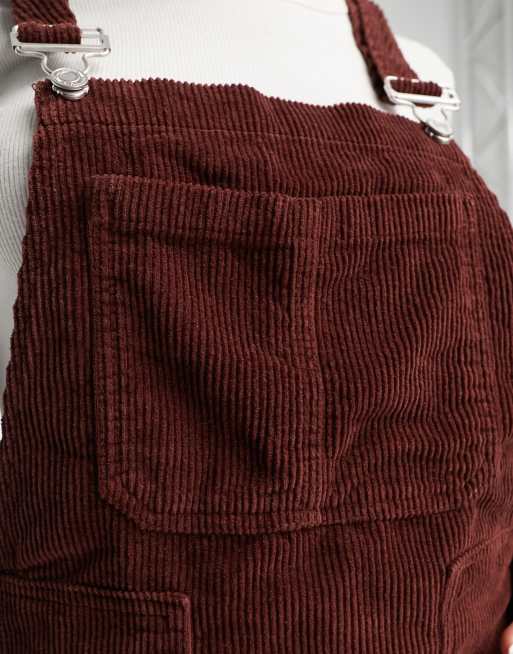 Burgundy cord pinafore dress hot sale primark