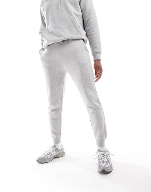 DTT - Lysegråt meleret træningssæt med joggingbukser og pullover-hættetrøje, 4 af 4
