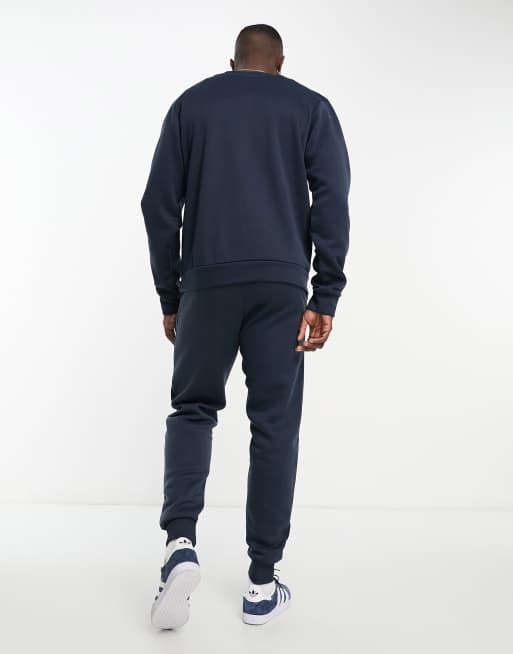 DTT – Marinblå träningsoverall med mjukisbyxor och sweatshirt med rund halsringning, 4 av 4