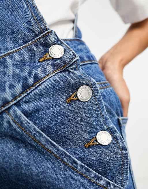 DTT Maternity - Lucy - Salopette en jean - Bleu moyen délavé, 3 de 4
