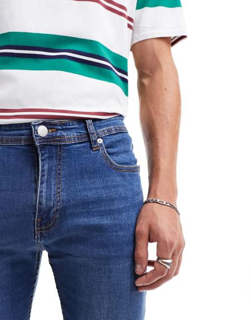 DTT – Mellanblå, supersmala jeans med stretch, 5 av 5