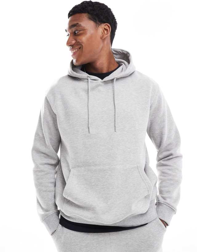 Don't Think Twice - DTT overhead hoodie in light grey marl