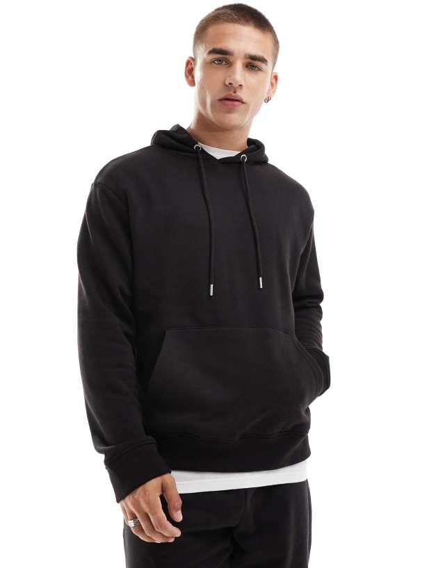 Don't Think Twice - DTT overhead hoodie & jersey short set in black