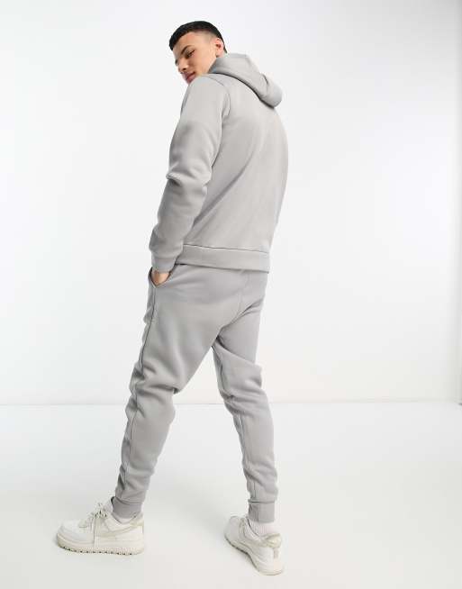 DTT overhead hoodie & sweatpants tracksuit set in light gray