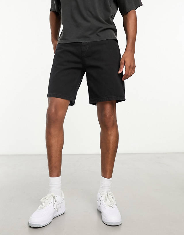 Don't Think Twice - DTT oversized denim shorts in washed black