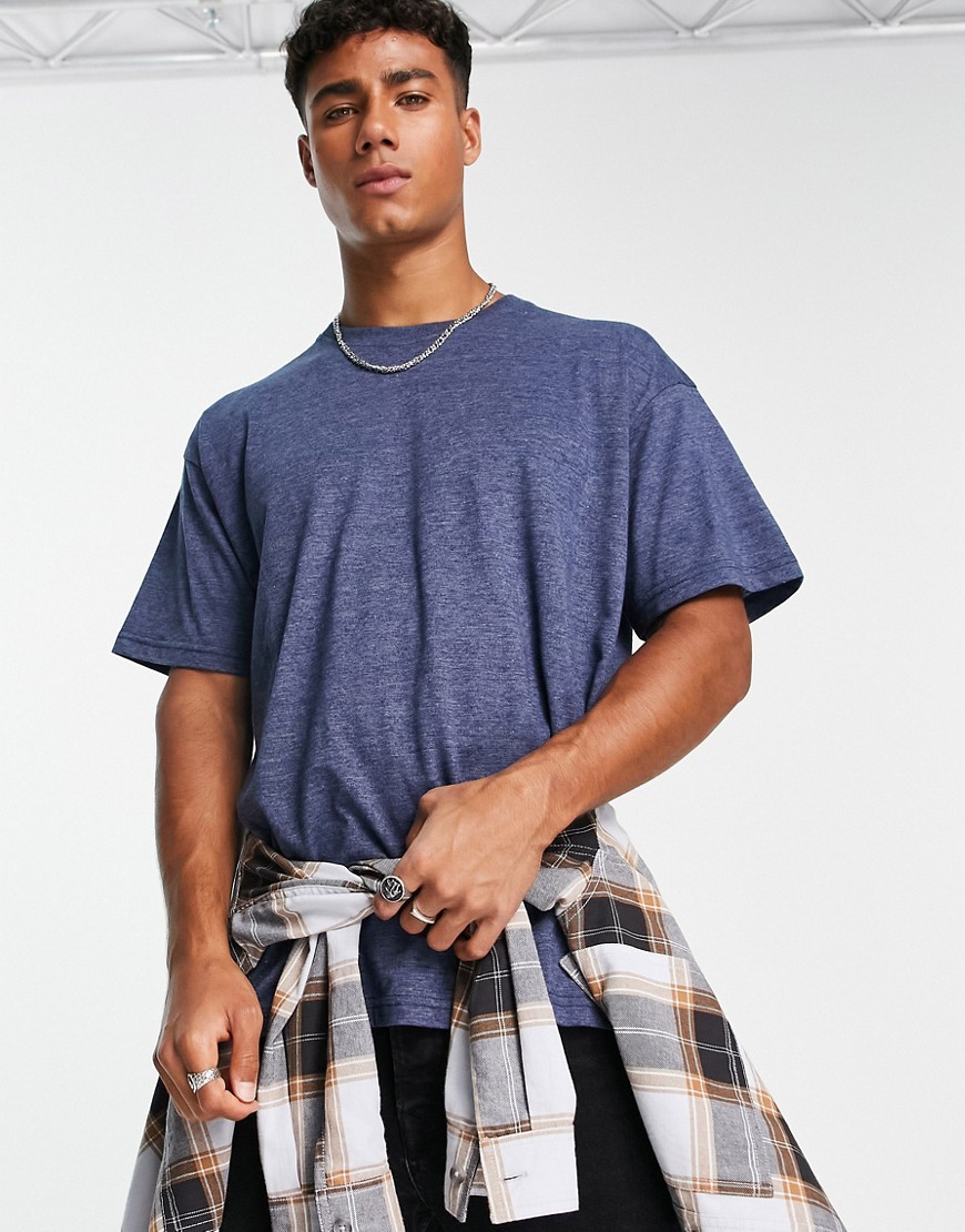 Don't Think Twice DTT oversized T-shirt in blue heather