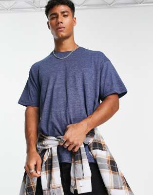 Don't Think Twice DTT oversized t-shirt in blue marl