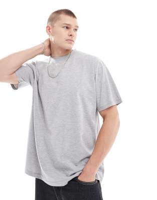 DTT oversized T-shirt in light gray heather