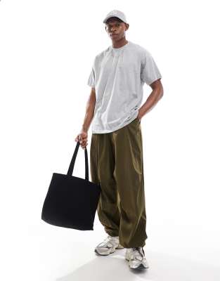 Don't Think Twice DTT oversized t-shirt in light grey marl