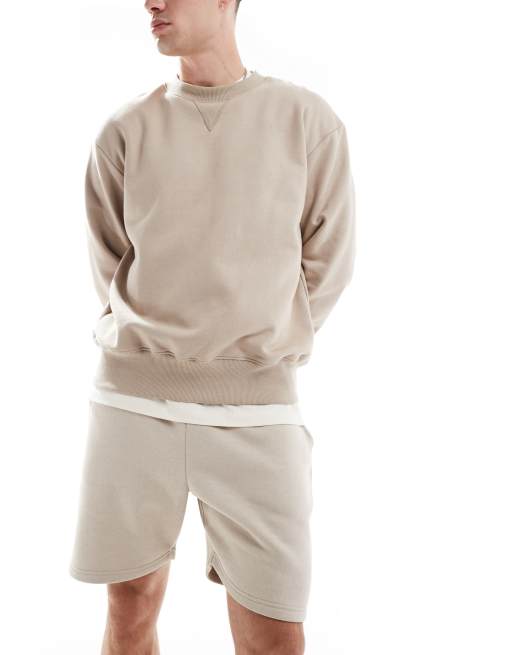 DTT - Pantaloncini color pietra in jersey