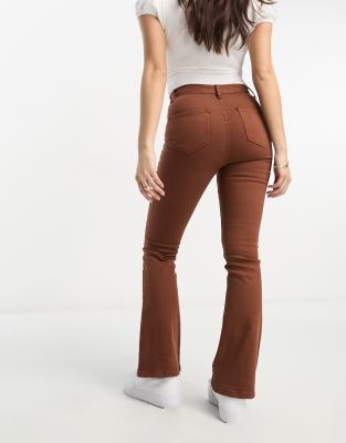 DTT Bianca High Waisted Wide Leg Disco Jeans in Camel, £7 at ASOS