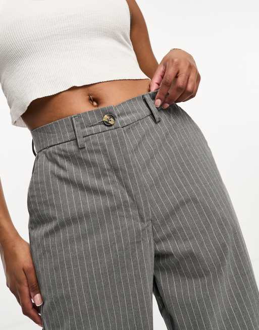 DTT Petite - Del - Pantaloni cargo a vita alta grigio gessato, 2 di 4