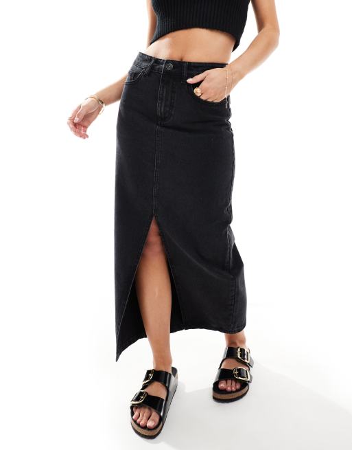 Black denim skirt petite hotsell