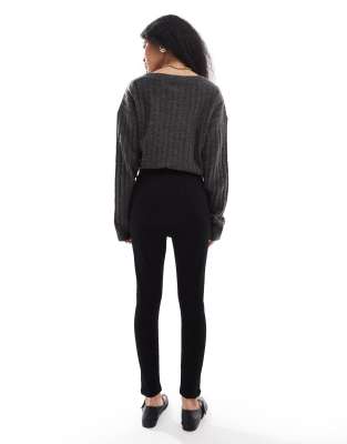 Don't Think Twice Dtt Petite Ellie High Waist Skinny Jeans In Black