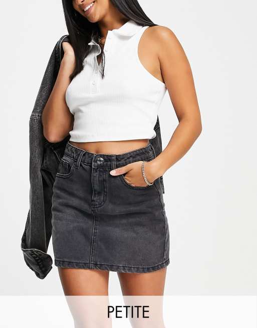 Black jean cheap skirt asos