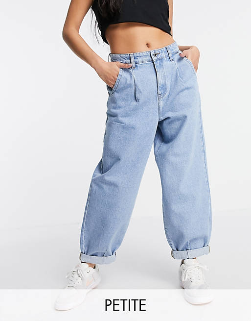 DTT Petite - Grace - Jeans met ballonpijpen in lichtblauw 