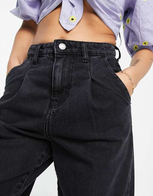 DTT Petite - Grace - Jeans met ballonpijpen in verwassen zwart  , 3 van 4
