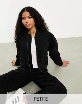 DTT Petite - Jaz - Bomber en jean - Noir