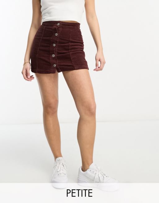 Button up skirt outlet brown