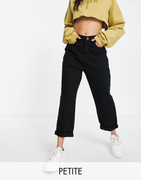 DTT Petite – Lou – Czarne mom jeans - view 1