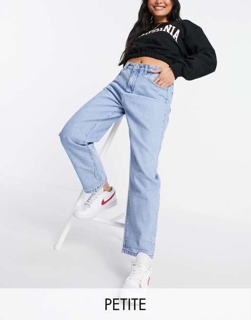 DTT Petite Lou mom jeans in light blue wash