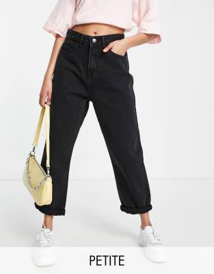 DTT Petite Lou mom jeans in vintage black 